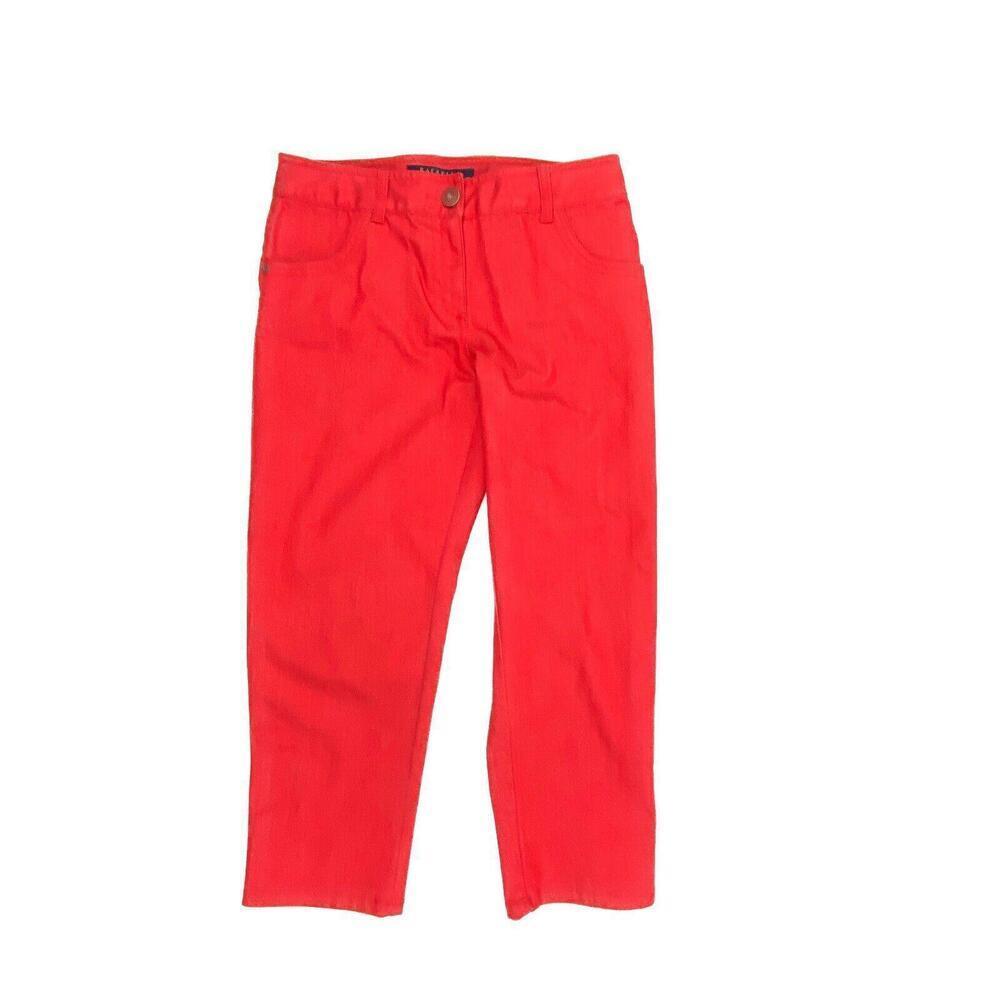 Rafaella Crop Women's size 10 Bright Red Denim Jeans
